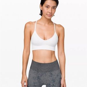 Lululemon, light support sports bra, size 6, light grey